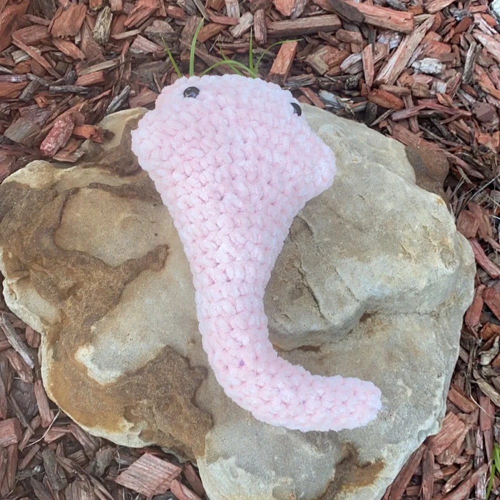 Pink Handmade Crochet Stingray